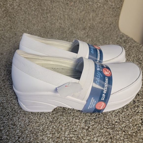 Easy Works Attend Women's Chef / Nurse Slip Resistant Leather Top Work Shoe  NEW - Picture 6 of 12